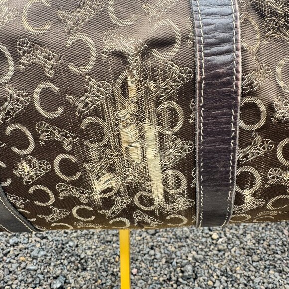 Vintage PROJECT BAG Celine Macadam Horse Carriage Duffel Bag Brown - Picture 7 of 15